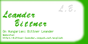 leander bittner business card